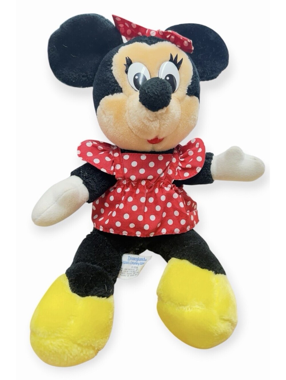 Vintage Disney Minnie Mouse Plush Disneyland Walt Disney World Korea Polka Dot